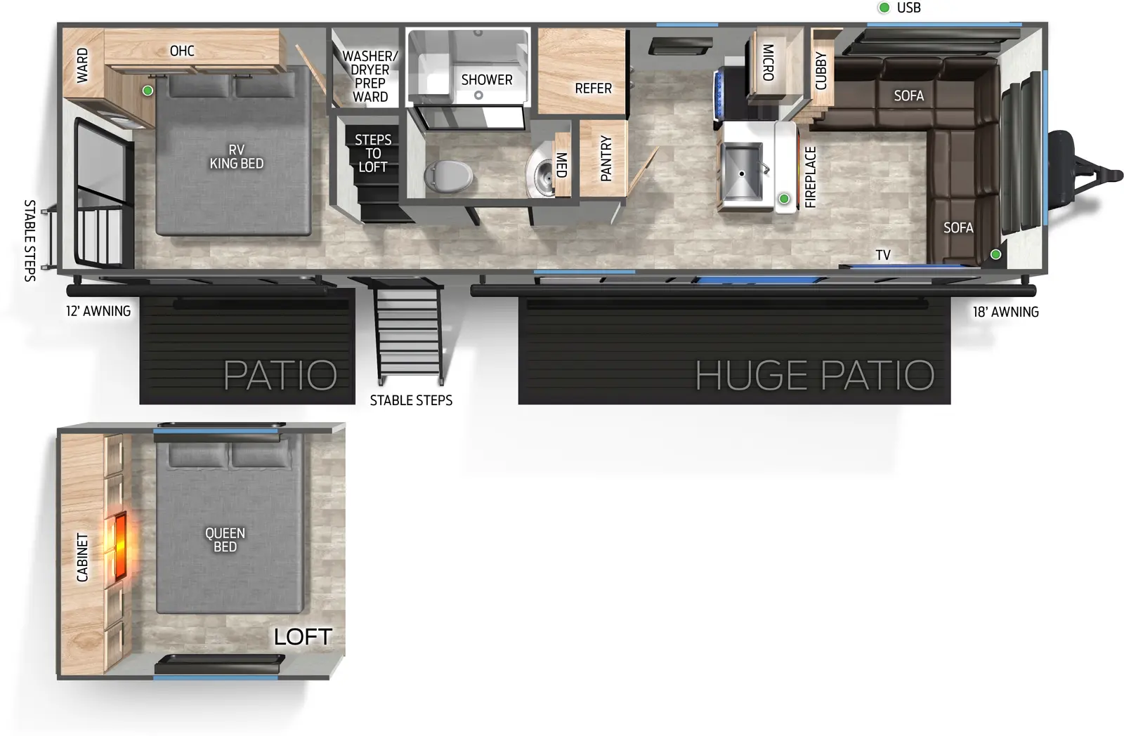 Cherokee Black Label 27MDKBL Floorplan